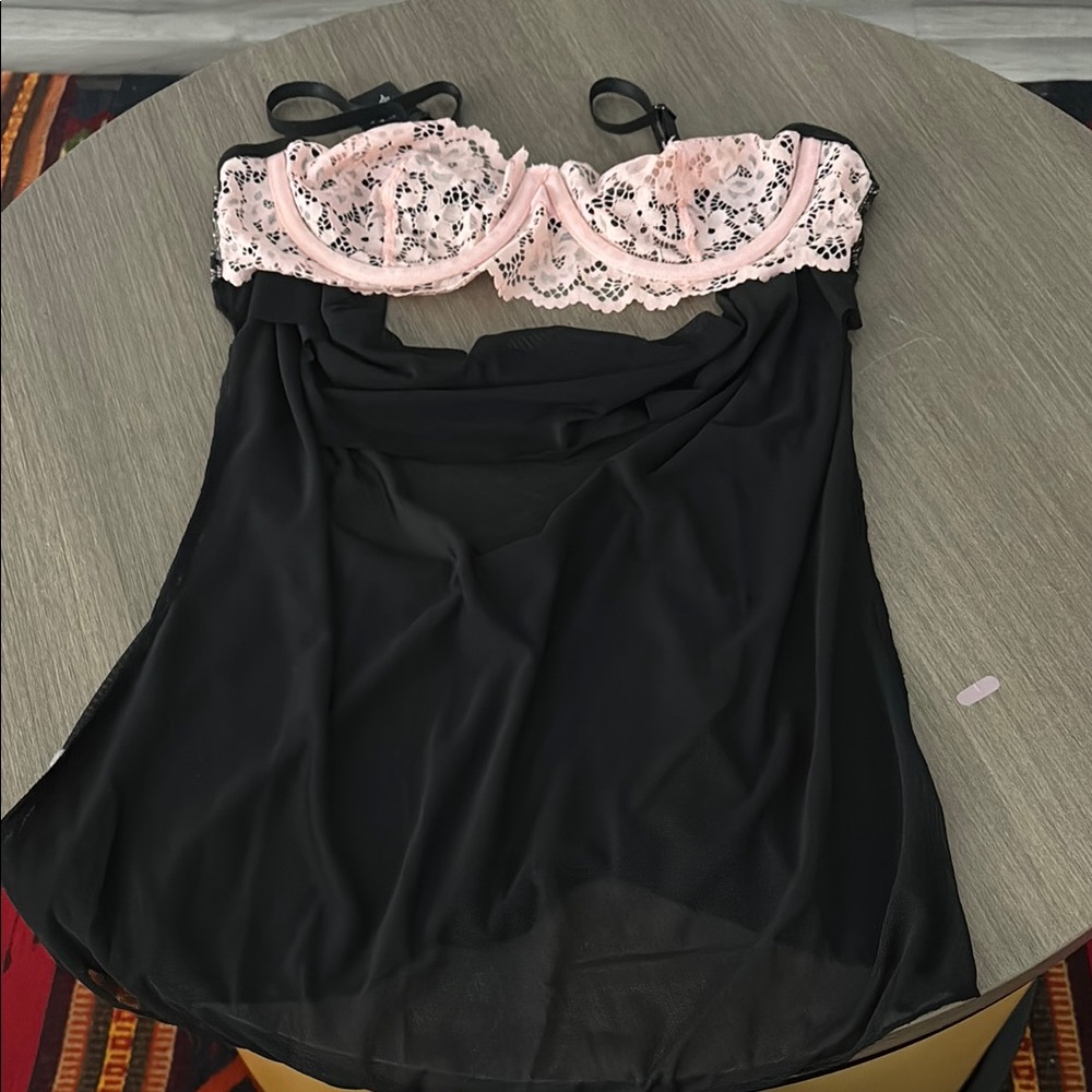 Slip dress with built in bra
